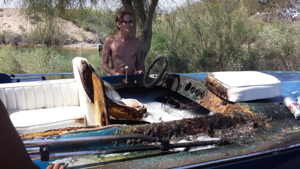 Site Six: Boat catches fire in parking lot
